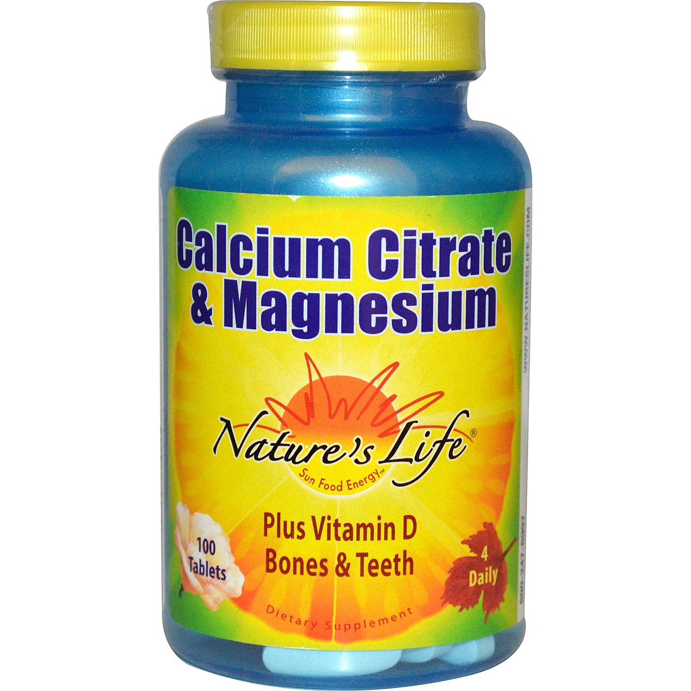 Comprar Nature's Life Citrato de cálcio e magnésio 100 Tabletes