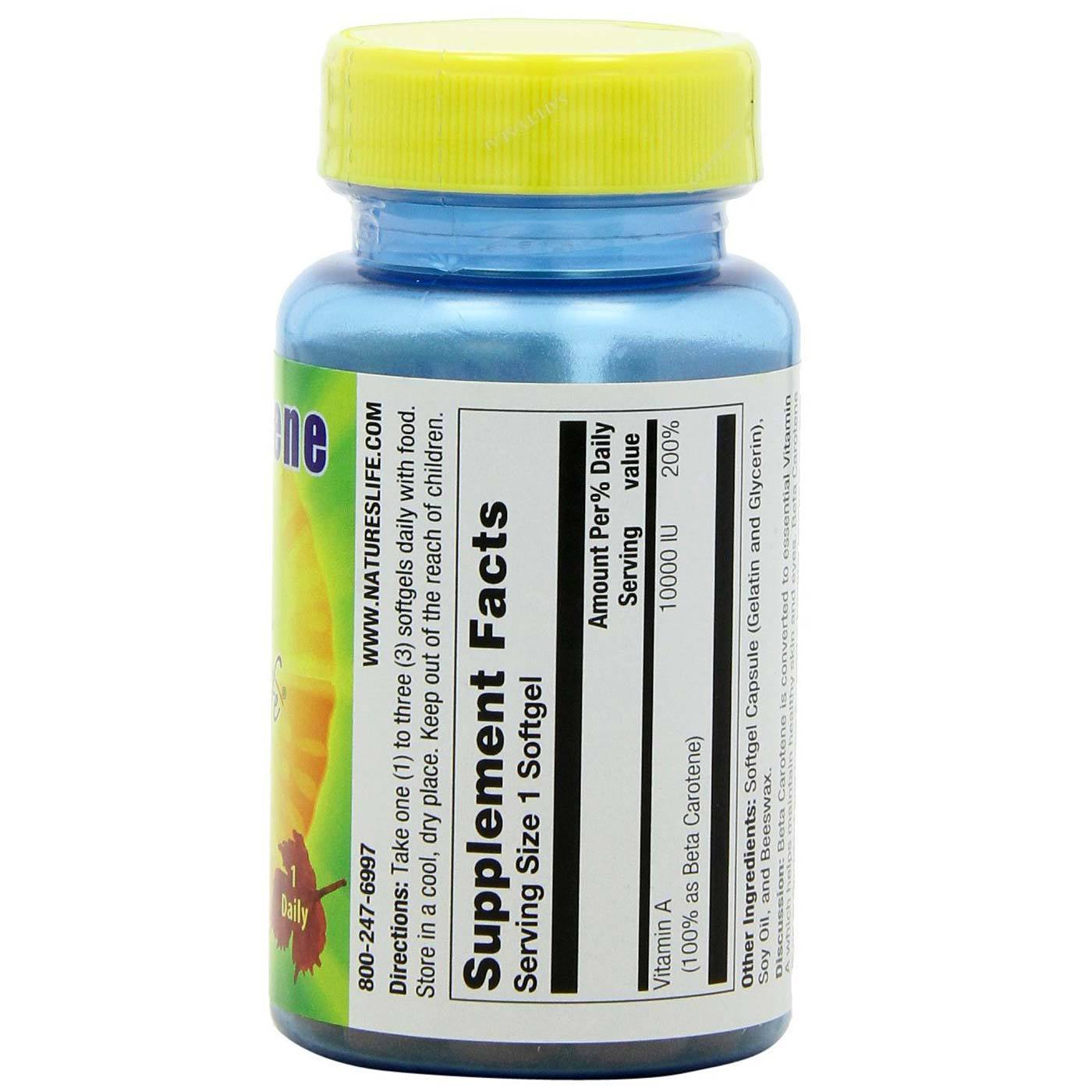 Comprar Nature's Life, Beta Caroteno 10.000 UI - 100 Cápsulas em Gel - Imagem 2