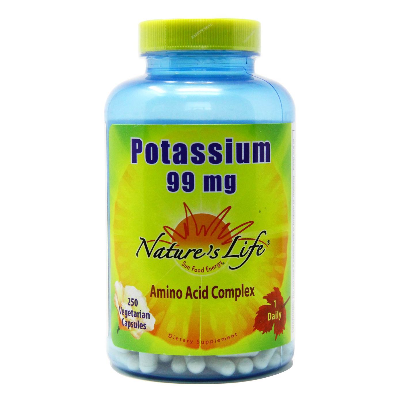Comprar Nature's Life, Potássio 99 mg - 250 Cápsulas