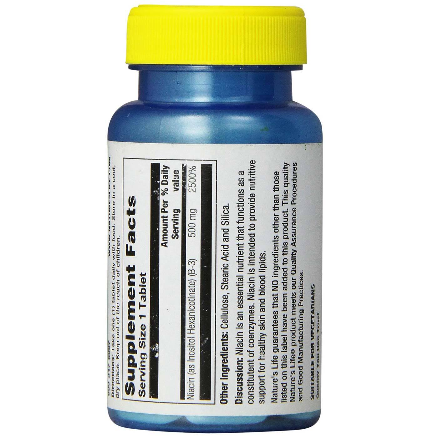 Comprar Nature's Life Niacina Lave-Free 500 mg 50 Tabletes - Imagem 2
