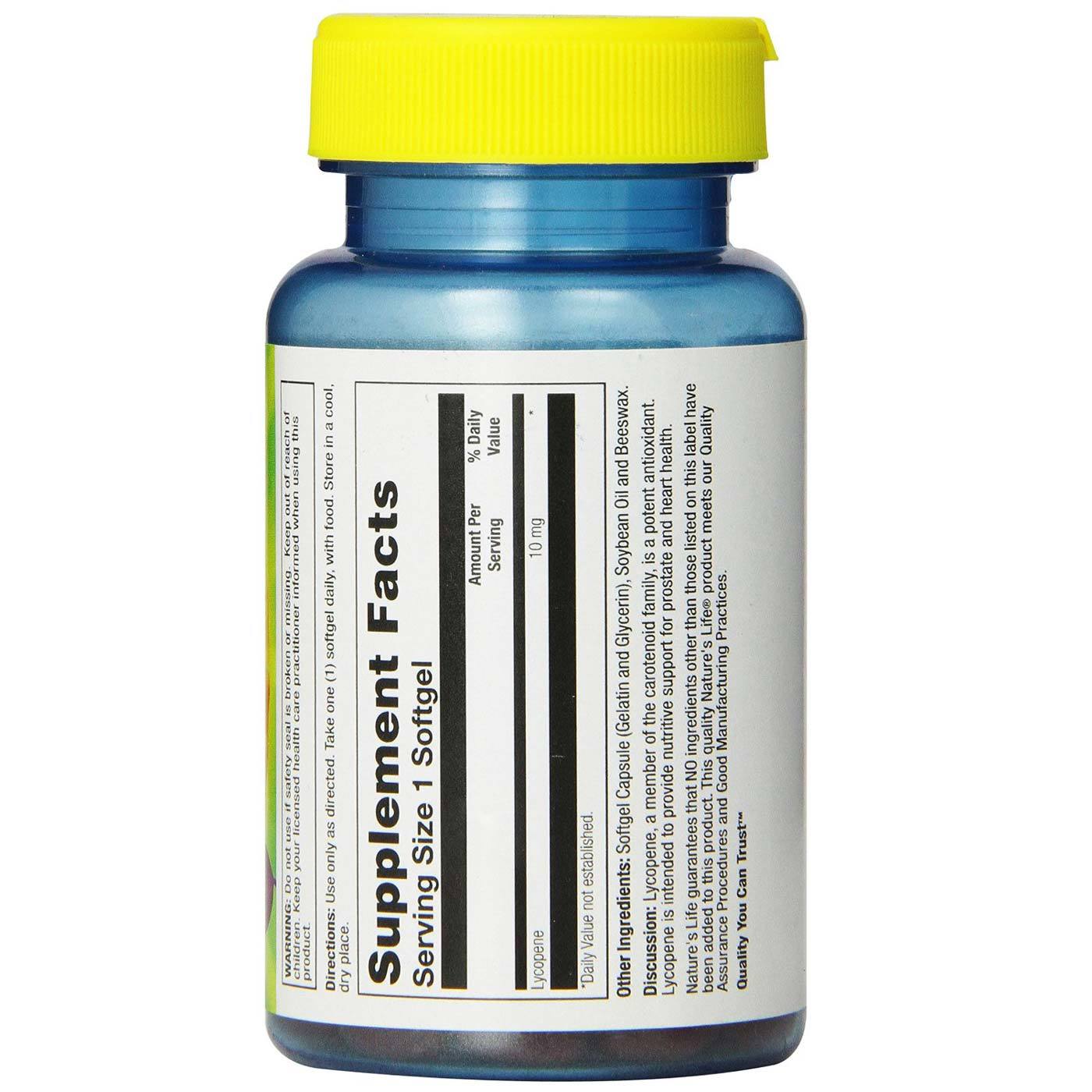 Comprar Nature's Life Licopeno 10 mg 60 Cápsulas - Imagem 2