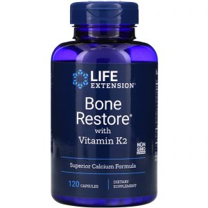 Comprar Life Extension, Restauração Óssea com Vitamina K2, 120 Cápsulas