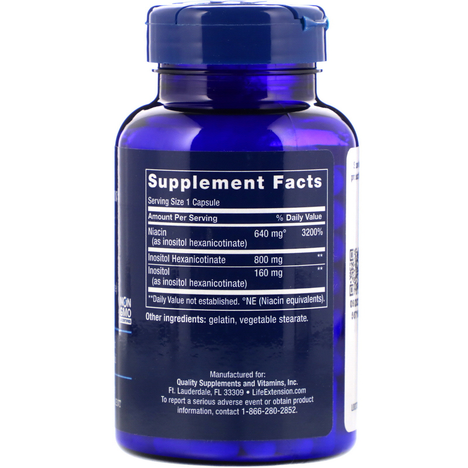 Comprar Life Extension, Niacina sem rubor, 800 mg, 100 cápsulas - Imagem 2
