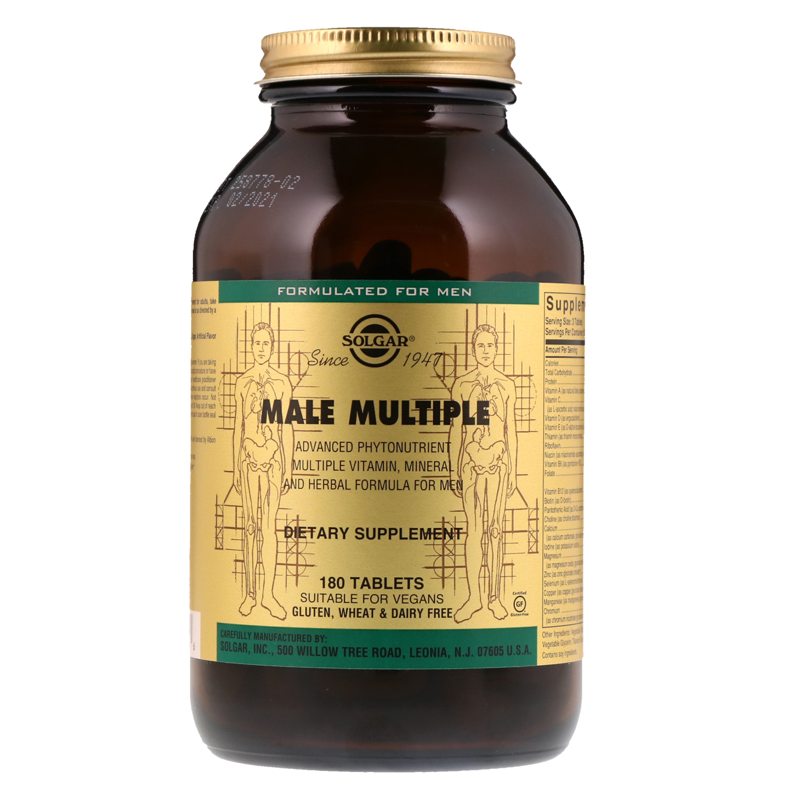 Comprar Solgar, Male Multiple, 180 Comprimidos