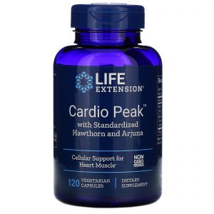 Comprar Life Extension, Cardio Peak com Espinheiro Branco e Arjuna Padronizados, 120 Cápsulas Vegetais