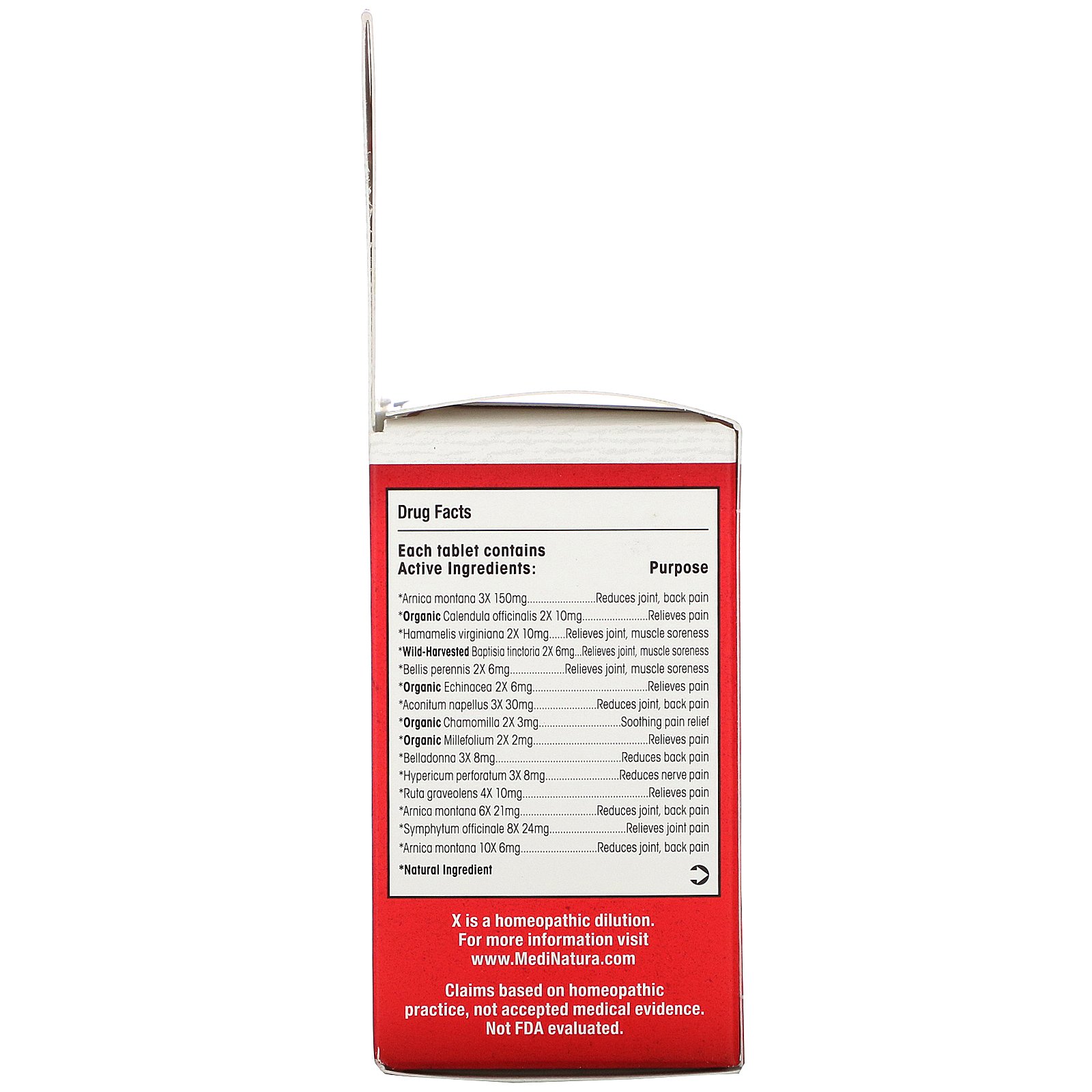 Comprar MediNatura, T-Relief, Arnica +12, 100 Tablets - Imagem 2