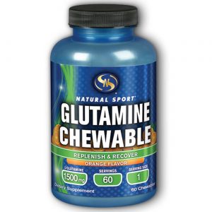 Comprar Natural Sport, Glutamina Mastigável, Sabor Laranja - 60 Pastilhas Mastigáveis