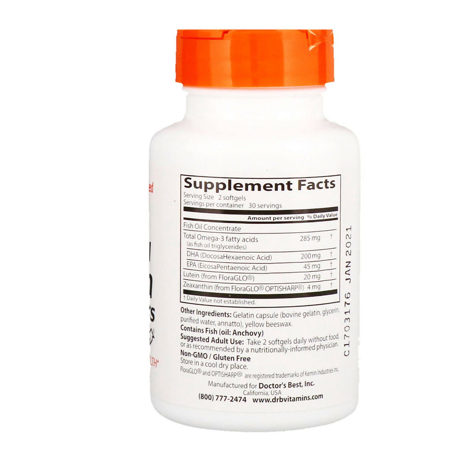Comprar Doctor's Best, Natural Vision Enhancers with FloraGlo Lutein, 60 Softgels - Imagem 2