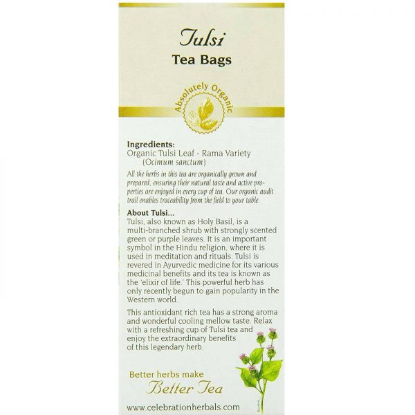 Comprar Celebration Herbals Herbal Tea, Chá de Tulsi (Santo Basil) - 24 Saquinhos de Chá - Imagem 4