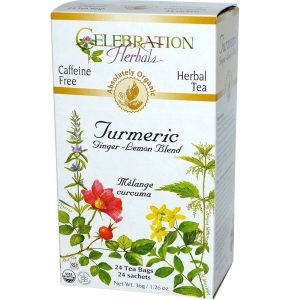 Comprar Celebration Herbals, Mistura de Limão e Gengibre e Açafrão - 24 Saquinhos de Chá