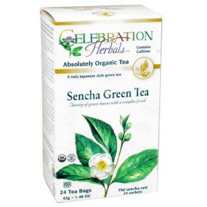 Comprar Celebration Herbals, Chá Verde Sencha Orgânico - 24 Saquinhos de Chá