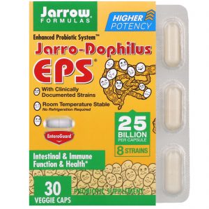 Comprar Jarrow Formulas, Jarro-Dophilus EPS, 25 Bilhões, 30 Cápsulas Vegetais