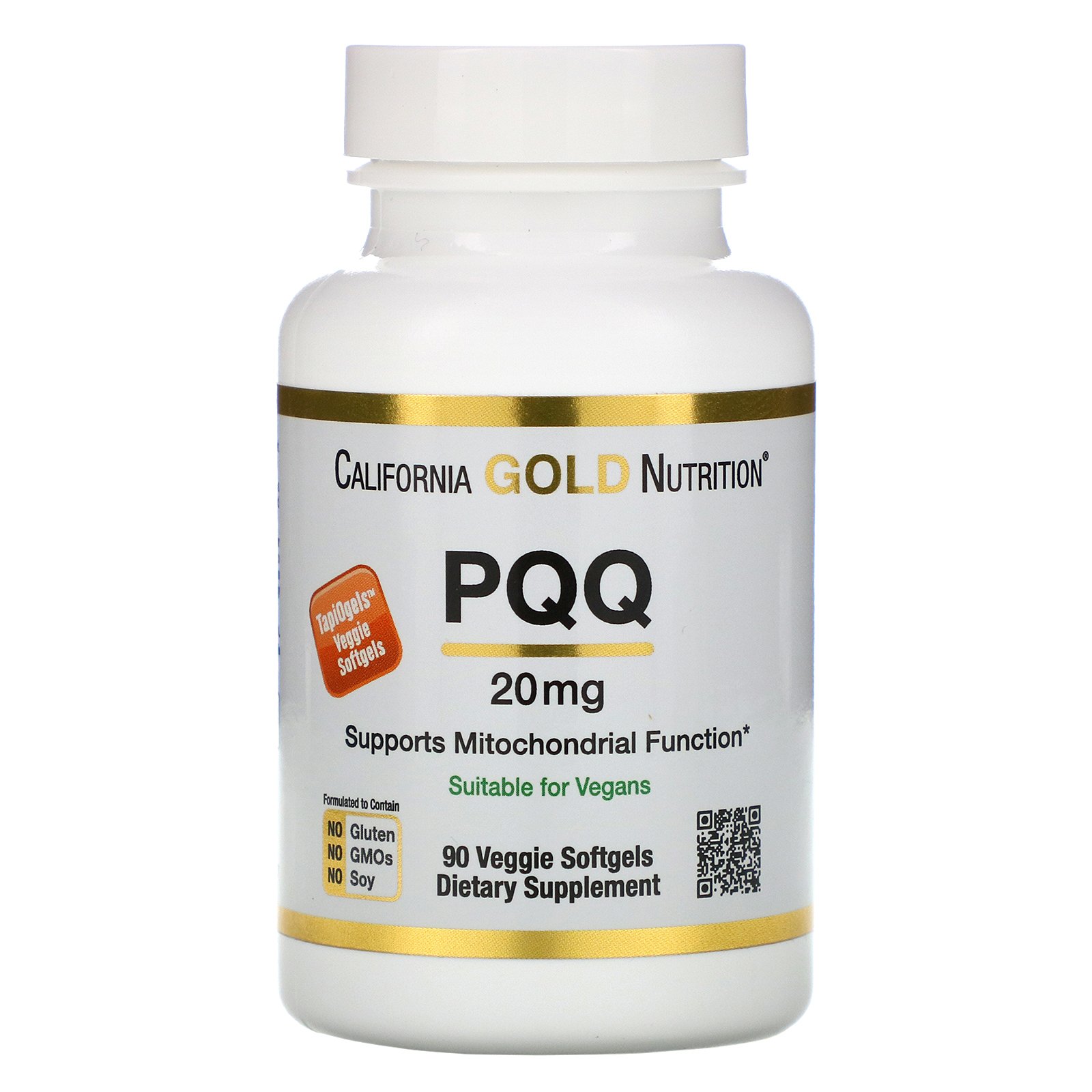 Comprar California Gold Nutrition, PQQ, 20 mg, 90 Cápsulas Gelatinosas Vegetais