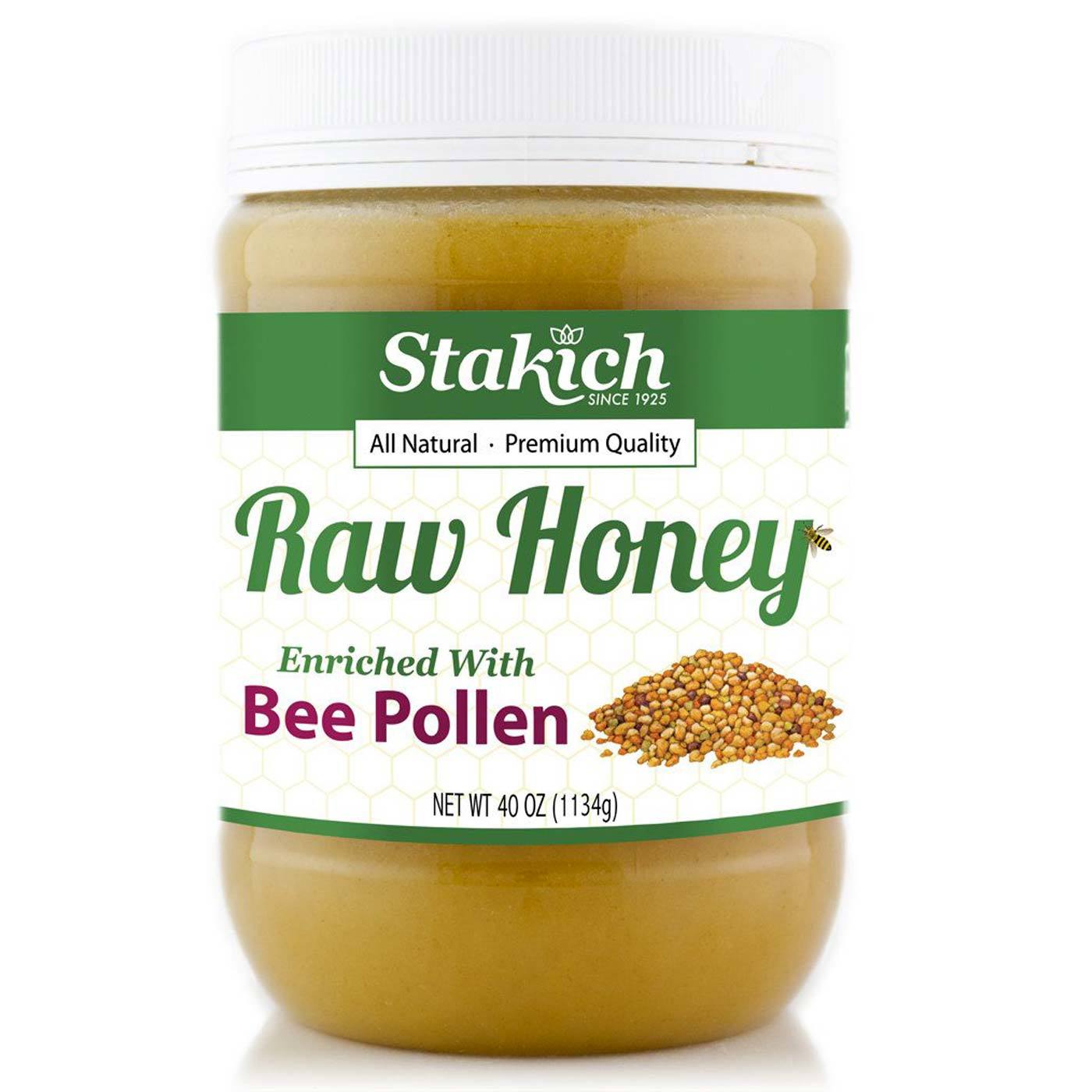 Comprar Stakich, Mel cru enriquecido com pólen de abelha - 40 oz (1134g)