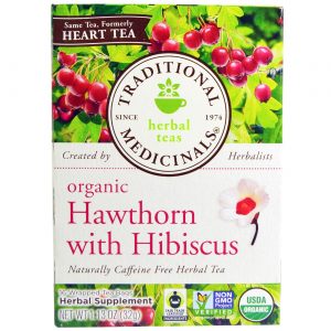 Comprar Traditional Medicinals, Chá Orgânico de Espinheiro Branco com Hibisco - 16 Saquinhos de Chá