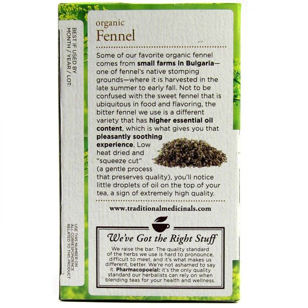 Comprar Traditional Medicinals, Chá de Funcho Orgânico - 16 Saquinhos de Chá - Imagem 4