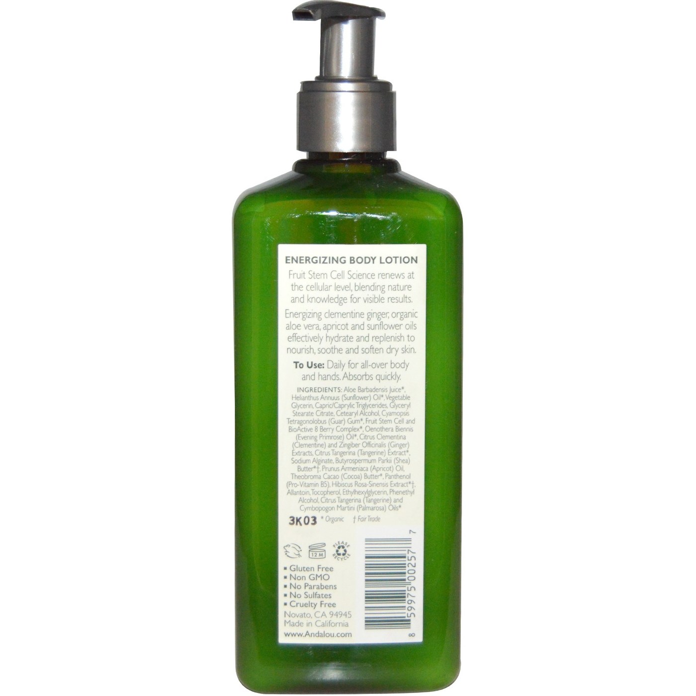Comprar Andalou Naturals Clementine Gengibre Energizing Hidratante Corporal 11 OZ - Imagem 2