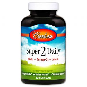 Comprar Carlson Labs, Super 2 Daily® - Multivitaminico com Omega-3 mais Luteína -120 Cápsulas de Gel