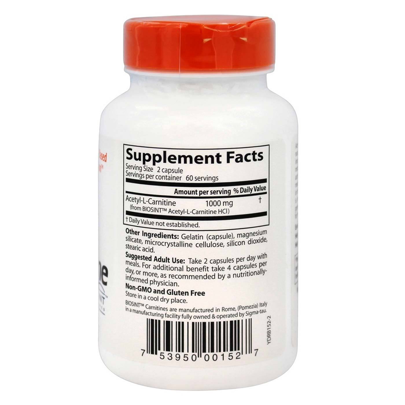 Comprar Doctor's Best, Acetil L-Carnitina - 120 Cápsulas - Imagem 2