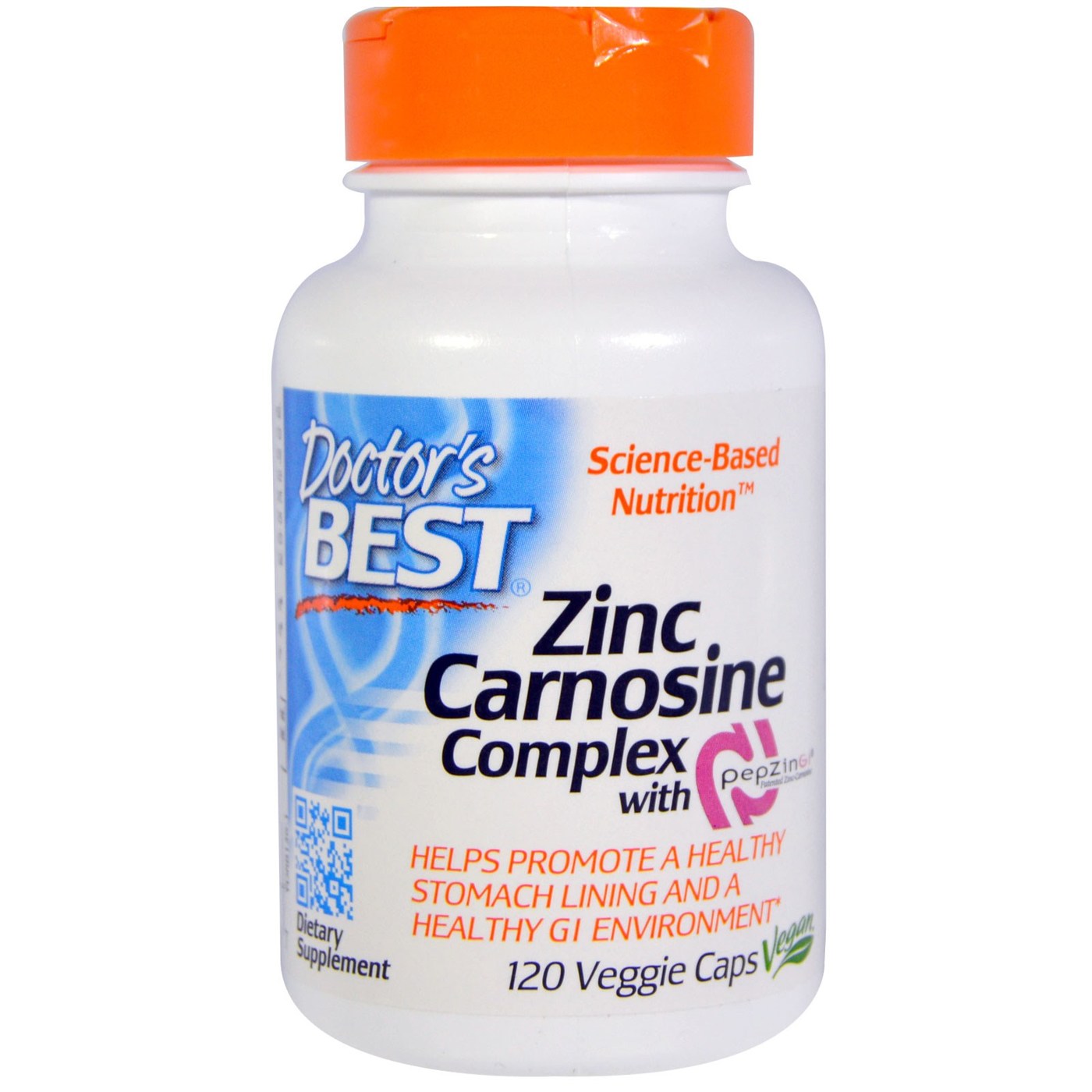Comprar Doctor's Best, Complexo de Carnosina de Zinco com PepZin GI - 120 Cápsulas Vegetarianas