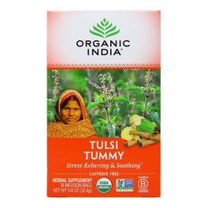 Comprar Organic India, Chá de Tulsi Tummy - 18 Saquinhos de Chá