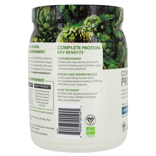 Comprar Plantfusion, Proteína Vegetal Completa - Cookies e Creme - 450g (1 lb) - Imagem 4