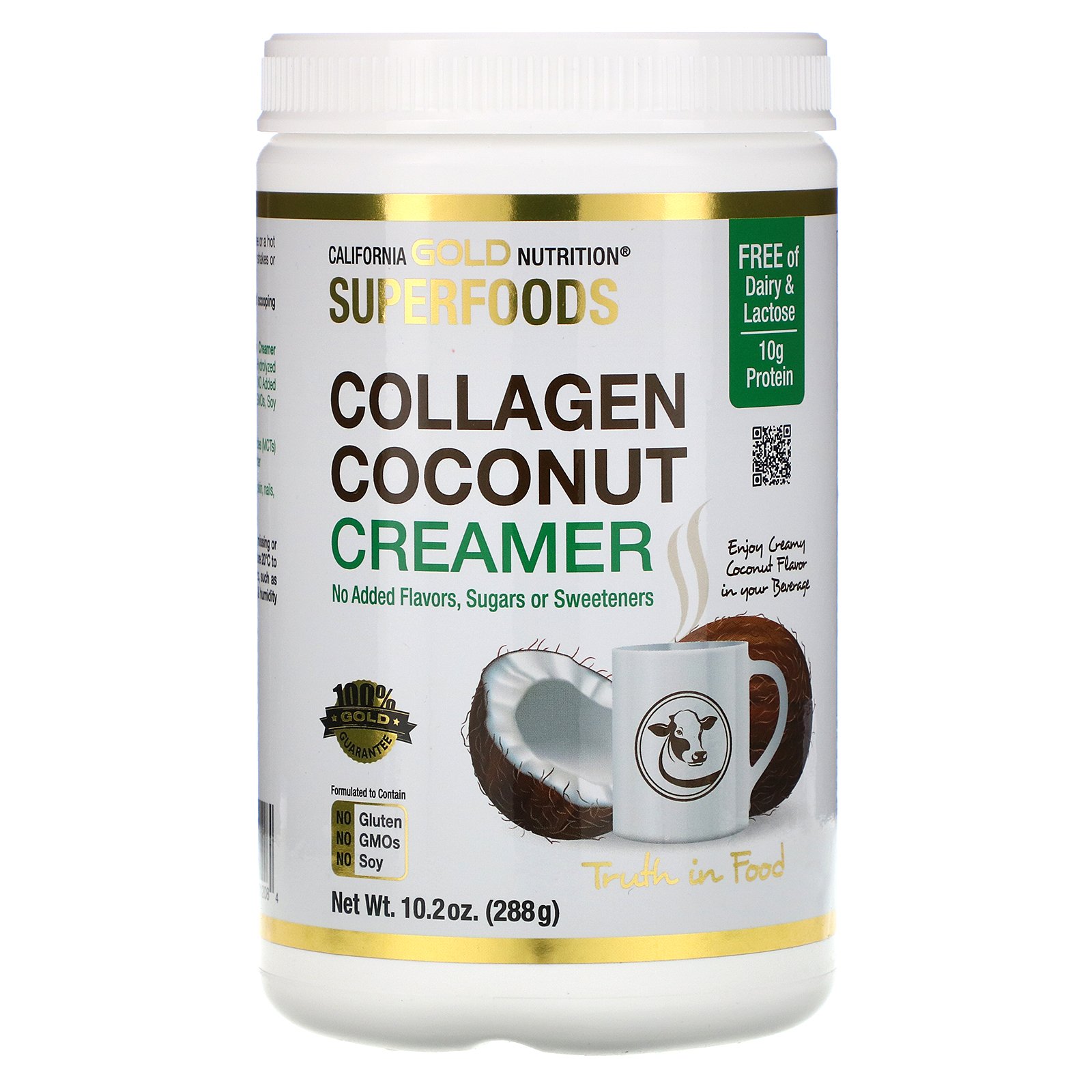 Comprar California Gold Nutrition, Superalimentos, Pó para Creme de Coco com Colágeno, Sem Açúcar, 288 g (10,2 oz)
