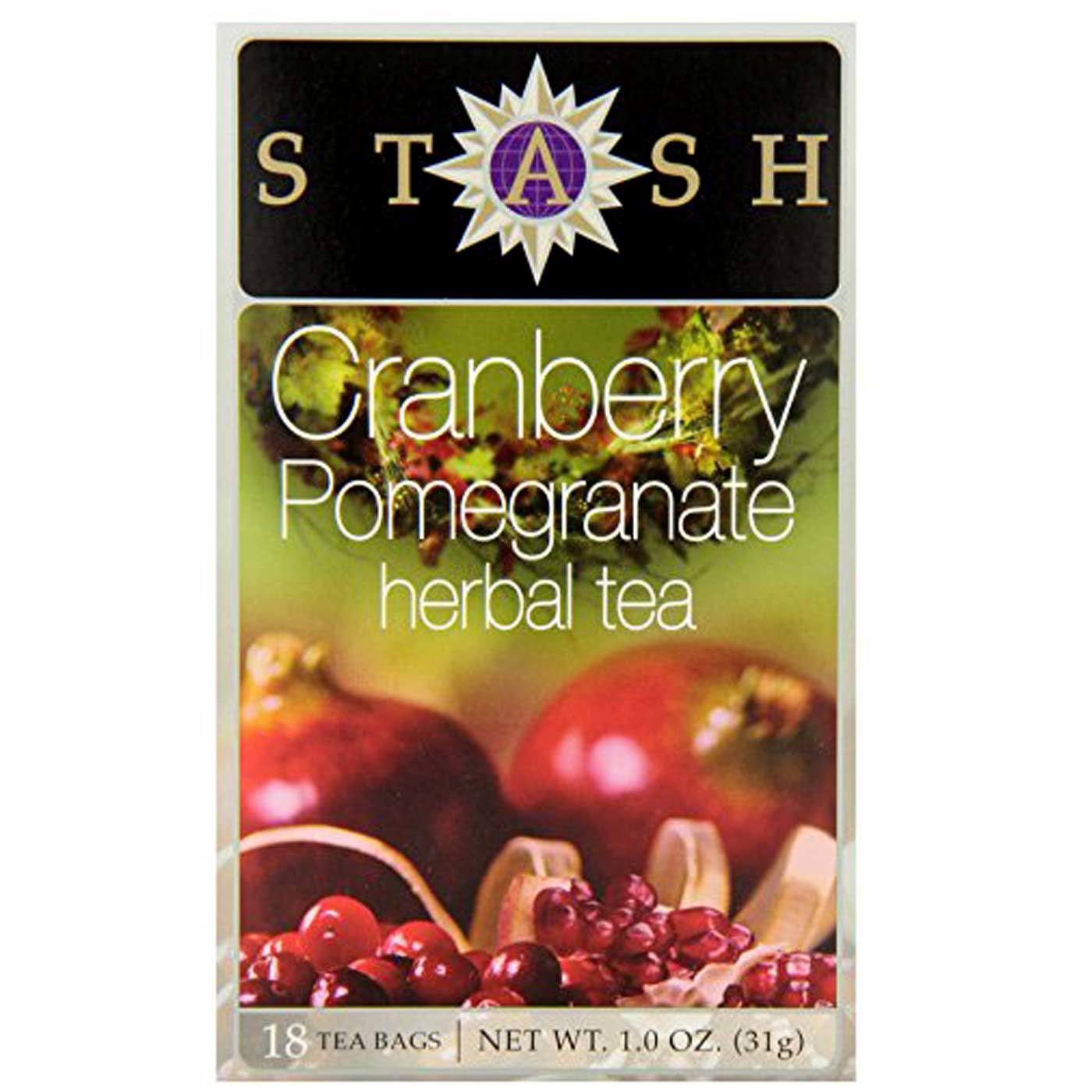 Comprar Stash Tea, Chá de Ervas Oxicoco e Romã - 18 Saquinhos de Chá