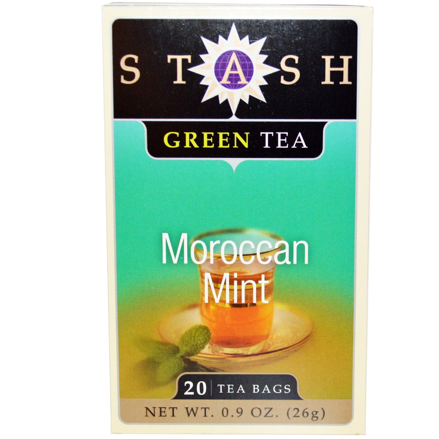 Comprar Stash Tea, Chá Verde Marroquino com Menta - 20 Saquinhos de Chá