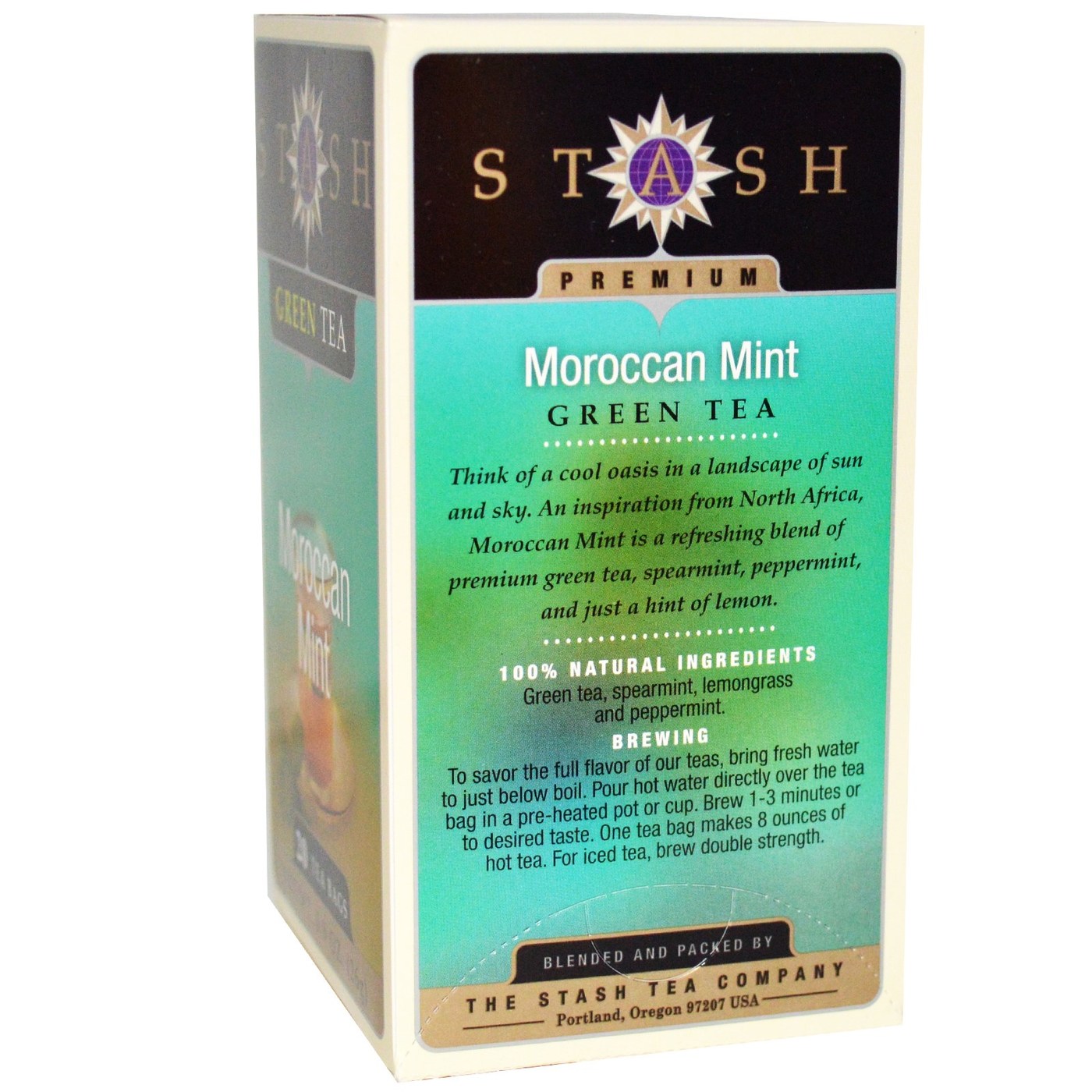 Comprar Stash Tea, Chá Verde Marroquino com Menta - 20 Saquinhos de Chá - Imagem 2