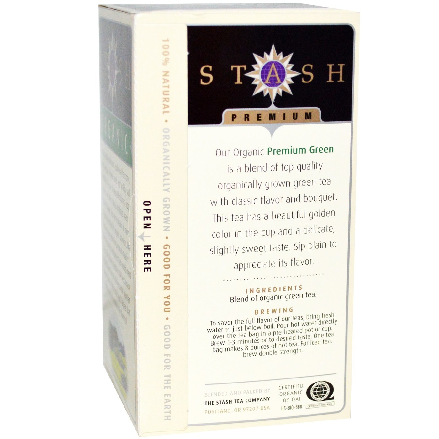 Comprar Stash Tea, Chá Verde Orgânica Premium - 18 Saquinhos de Chá - Imagem 2