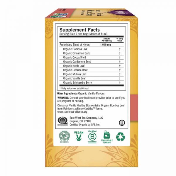 Comprar Yogi Tea Organic Teas, Chá de Canela e Baunilha, Pele Saudável - 16 Saquinhos de Chá - Imagem 4