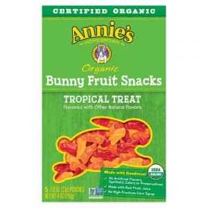 Comprar Annie's Homegrown, Organic Bunny Snacks de Frutas, Tropical - 5 Pacotes