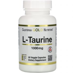 Comprar California Gold Nutrition, L-Taurine, 1,000 mg, 60 Veggie Capsules