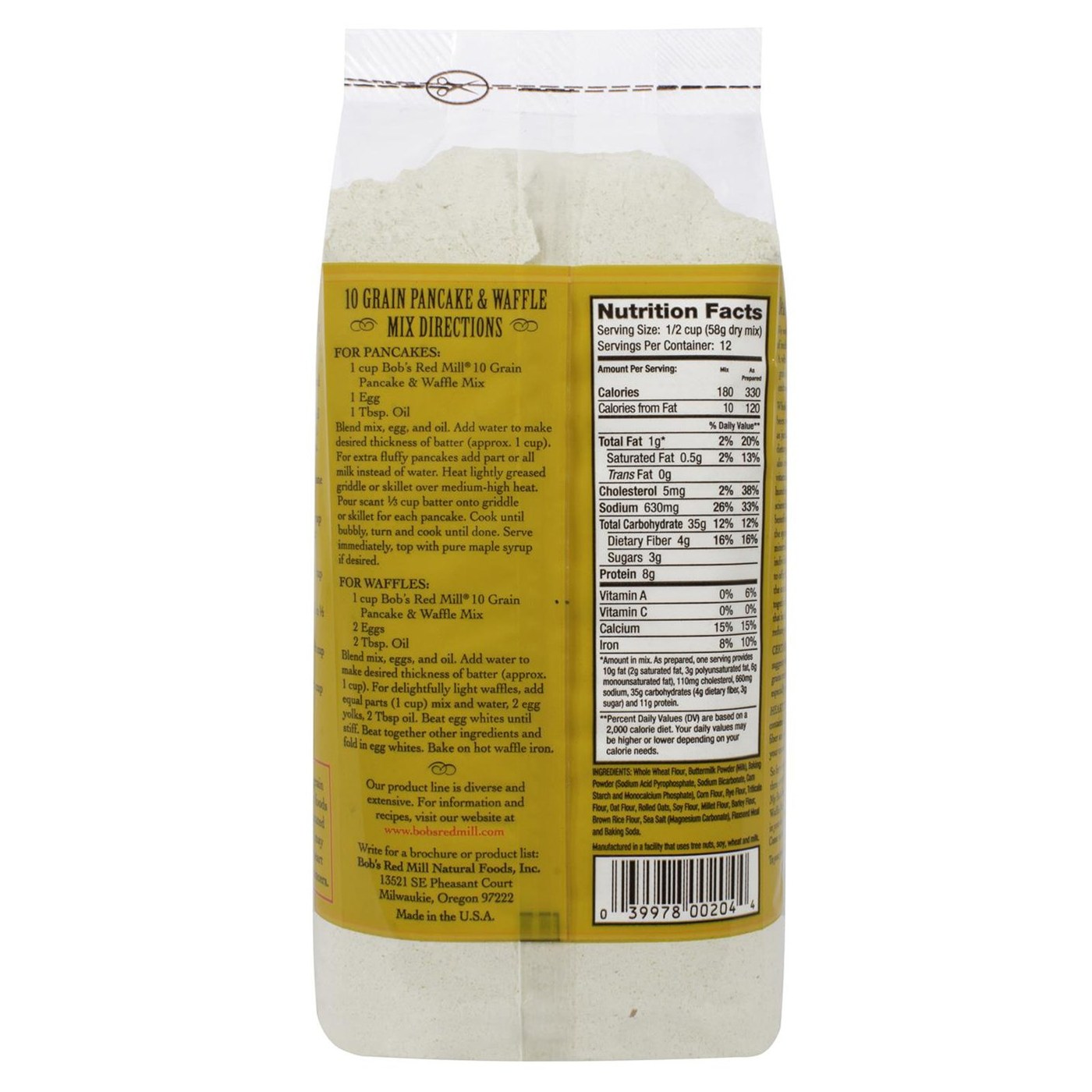 Comprar Bobs Red Mill 10 Grain Pancake e Waffle Mix 4 -26 onça Bags - Imagem 2