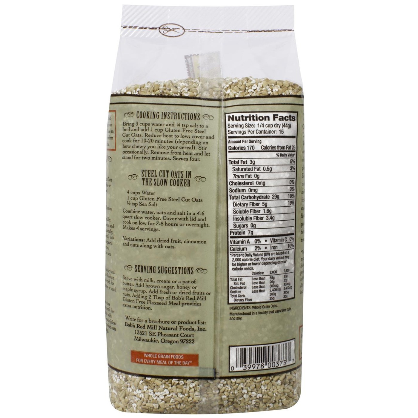 Comprar Bobs Red Mill Gluten Free Aço Corte Aveia 4-24 oz Bags - Imagem 2
