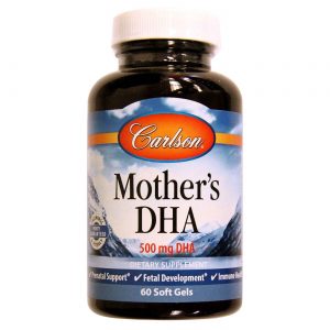 Comprar Carlson Labs Mães DHA 500 mg 60 Cápsulas