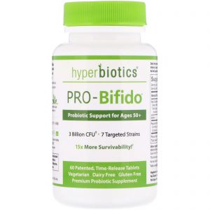 Comprar Hyperbiotics, PRO-Bifido, Suporte Probiótico para Idades 50+, 60 Comprimidos de Liberação Prolongada
