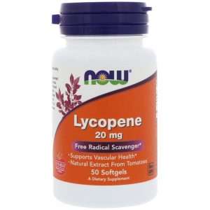 Comprar Now Foods, Licopeno, 20 mg, 50 Cápsulas Softgel