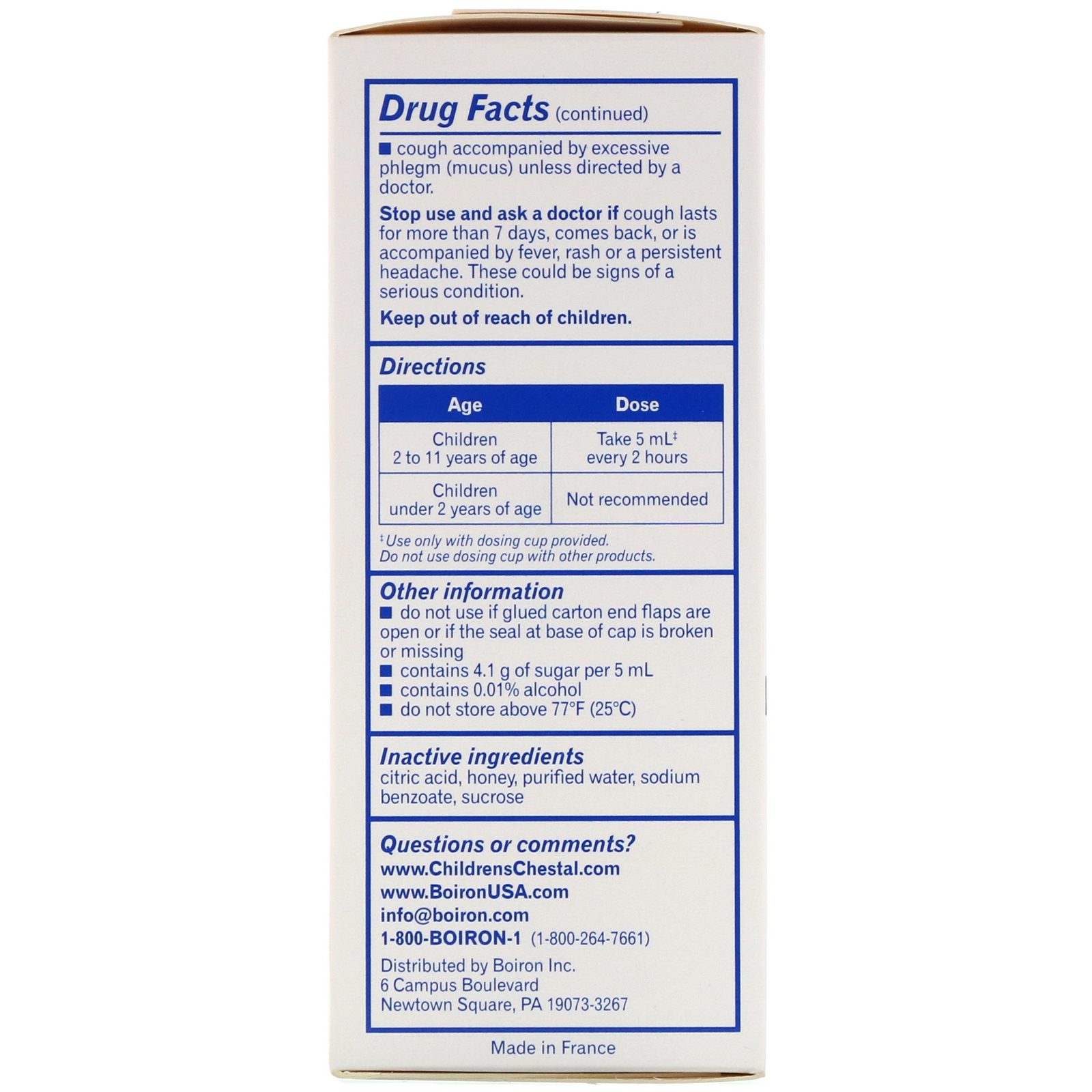 Comprar Boiron, Chestal Honey, Children's Cough & Chest Congestion, 6.7 fl oz (200 ml) - Imagem 2
