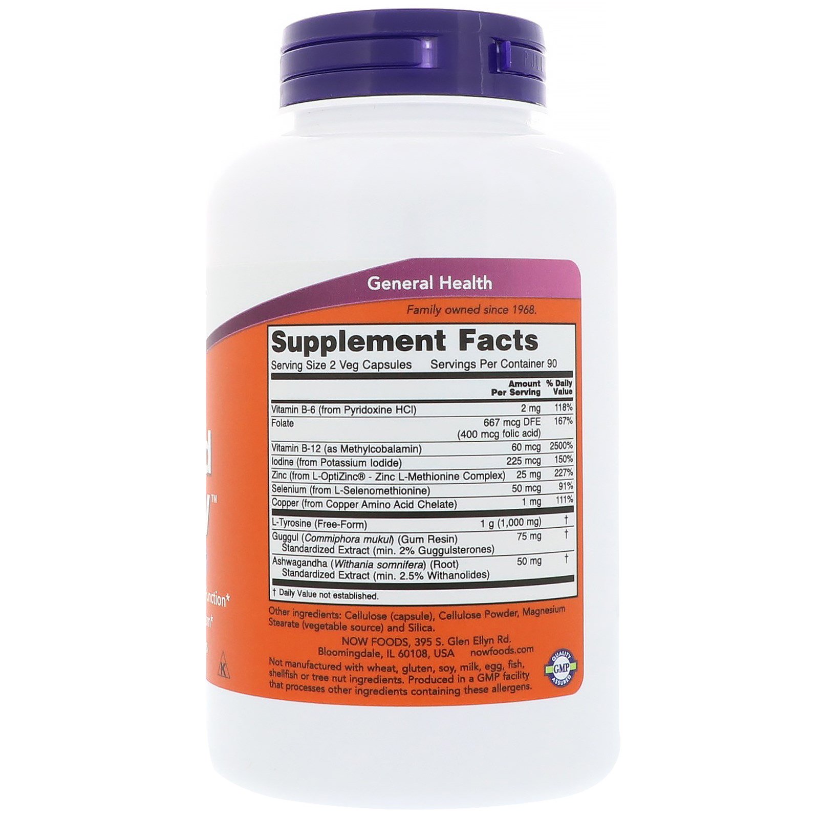 Comprar Now Foods, Thyroid Energy, 180 Cápsulas Vegetais - Imagem 2