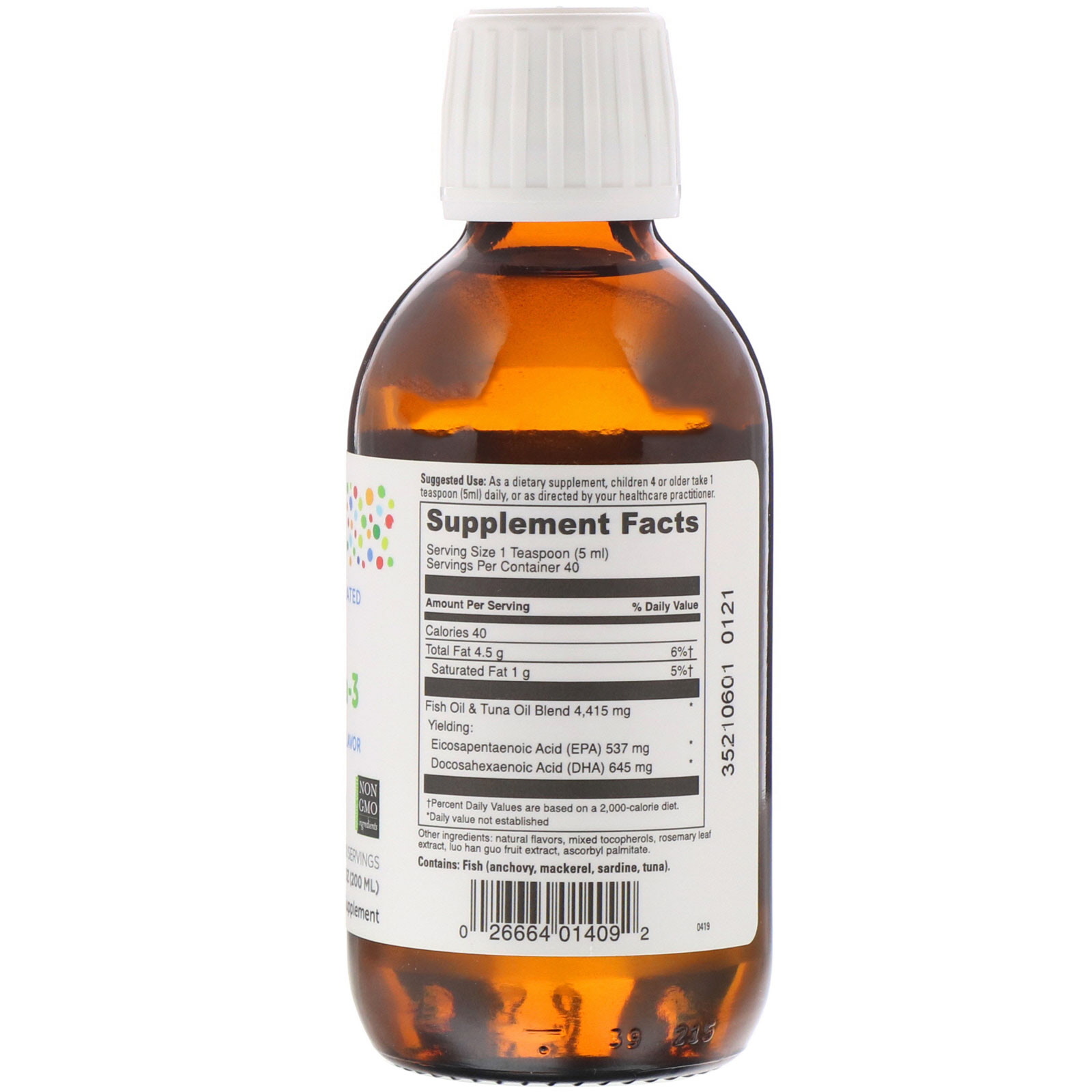 Comprar Little DaVinci, KiddOmega-3, Tasty Cherry Orange Flavor, 6.67 fl oz (200 ml) - Imagem 2
