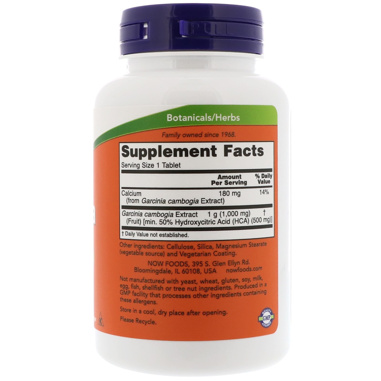 Comprar Now Foods, Garcinia, 1.000 mg, 120 Comprimidos - Imagem 2