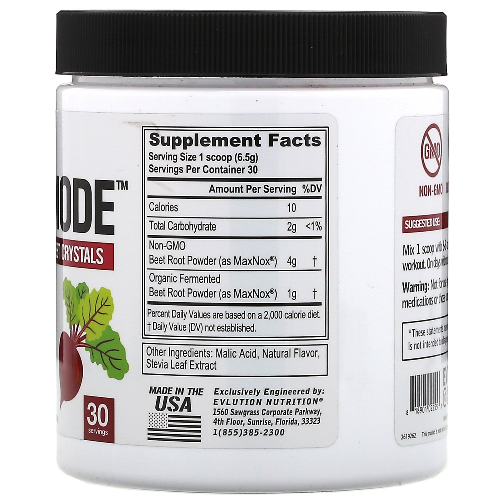 Comprar EVLution Nutrition, BeetMode, Cristais de Beterraba Concentrada, Cereja Preta, 195 g (6,9 oz) - Imagem 2