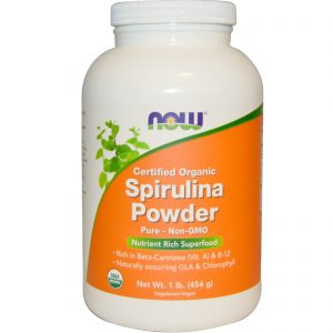 Comprar Now Foods, Espirulina Orgânica Certificada em Pó, 454 g (1 lb)