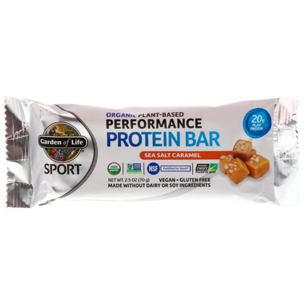Comprar Garden of Life, Esporte, Barra de Proteína Orgânica de Performance Baseada em Plantas, Caramelo e Sal Marinho, 70 g 12 Barras - Imagem 4