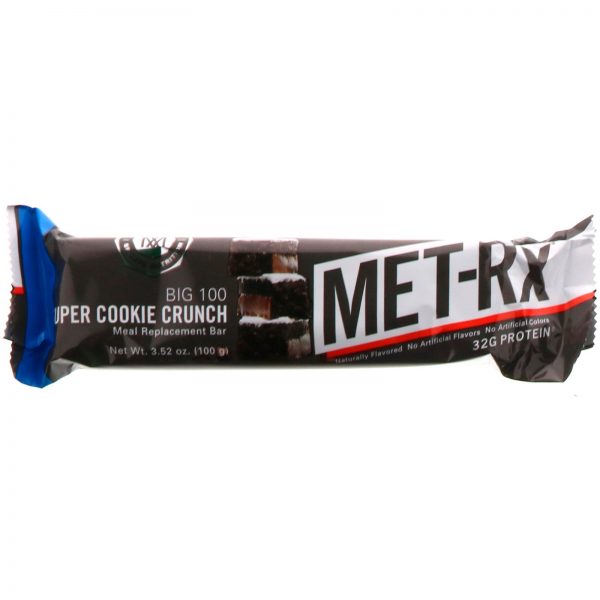 Comprar MET-Rx, Big 100, Barra de Substituição de Refeição, Super Cookie Crunch, 9 Barras, 100 g (3,52 oz) Cada - Imagem 4