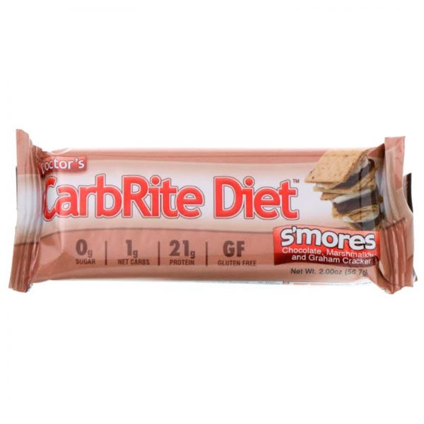 Comprar Universal Nutrition, Doctor's CarbRite Diet Bars, Smores, 12 Bars, 2.00 oz (56.7 g) Each - Imagem 4