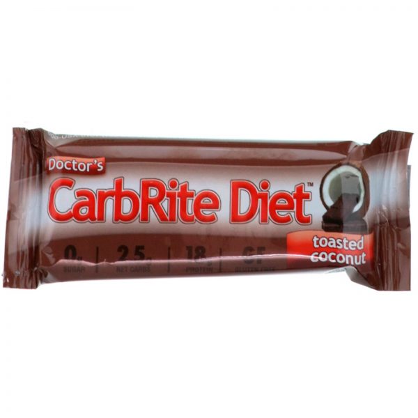 Comprar Universal Nutrition, Doctor's CarbRite Diet Bars, Toasted Coconut, 12 Bars, 2.0 oz (56.7 g) Each - Imagem 4