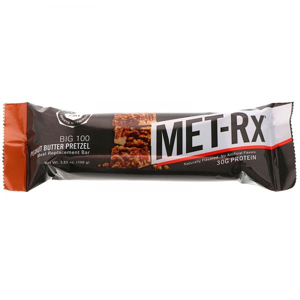 Comprar MET-Rx, Grande 100 Colossal, Barra de Reposição de Alimentação, Pretzel de Manteiga de Amendoim, 9 Barras, 100 g Cada - Imagem 4